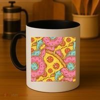 Pizza And Donuts Fast Food Coffee Mug thumb 4