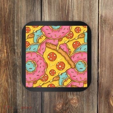 Pizza And Donuts Fast Food Coaster