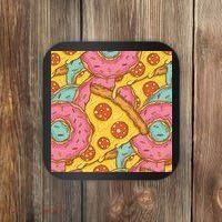 Pizza And Donuts Fast Food Coaster thumb 0