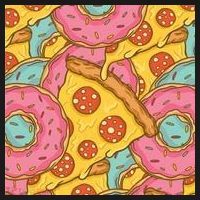Pizza And Donuts Fast Food Women's Hoodie thumb 2