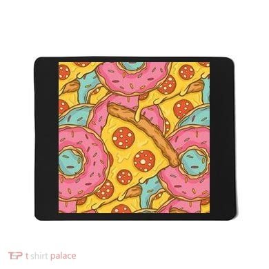 Pizza And Donuts Fast Food Mousepad