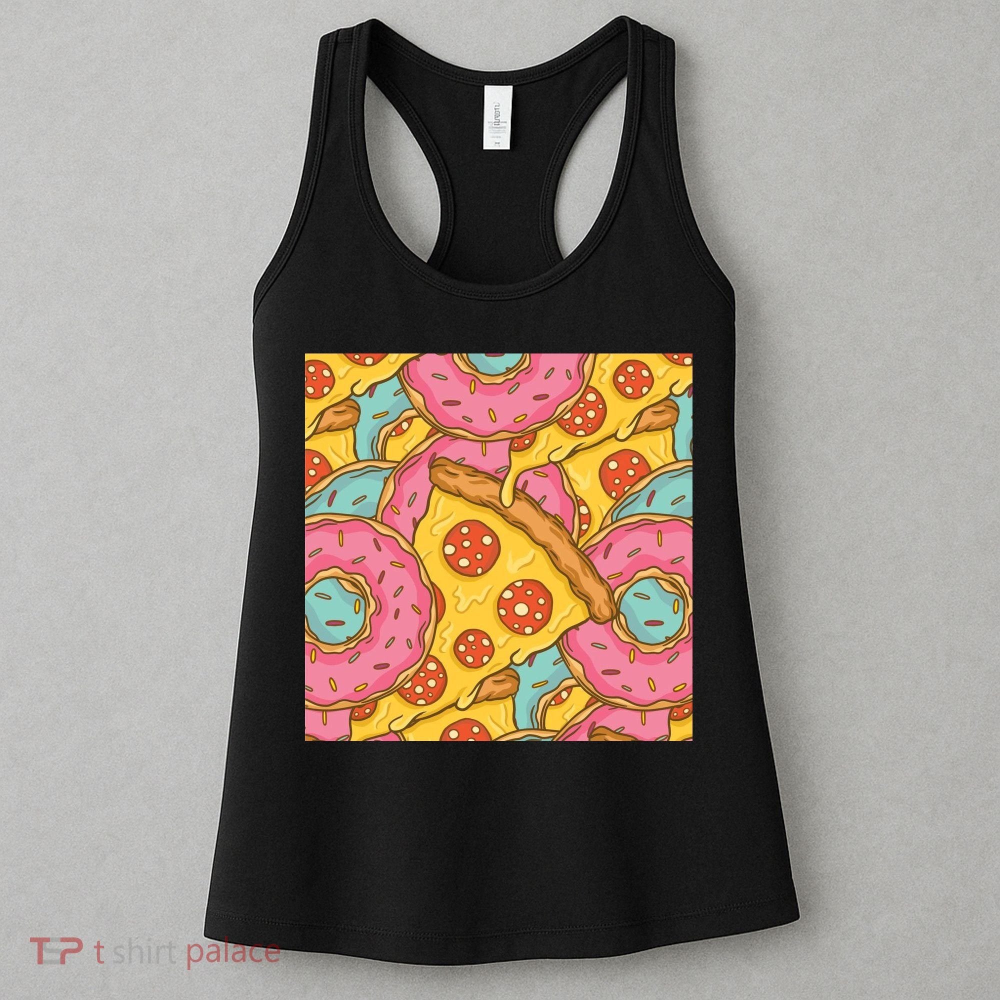 Pizza And Donuts Fast Food Women's Tank Top