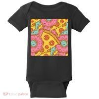 Pizza And Donuts Fast Food Baby Bodysuit thumb 0