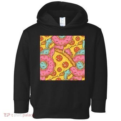 Pizza And Donuts Fast Food Toddler Hoodie