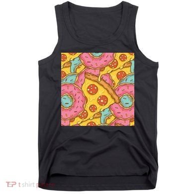 Pizza And Donuts Fast Food Tank Top