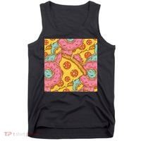 Pizza And Donuts Fast Food Tank Top thumb 0