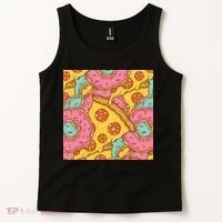 Pizza And Donuts Fast Food Tank Top thumb 2