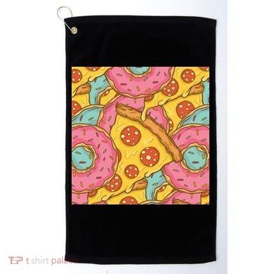 Pizza And Donuts Fast Food Golf Towel