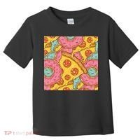 Pizza And Donuts Fast Food Toddler T-Shirt thumb 0