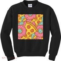 Pizza And Donuts Fast Food Kids Sweatshirt thumb 0
