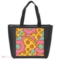 Pizza And Donuts Fast Food Tote Bag thumb 0