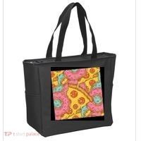 Pizza And Donuts Fast Food Tote Bag thumb 2