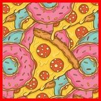 Pizza And Donuts Fast Food Santa Hat thumb 1