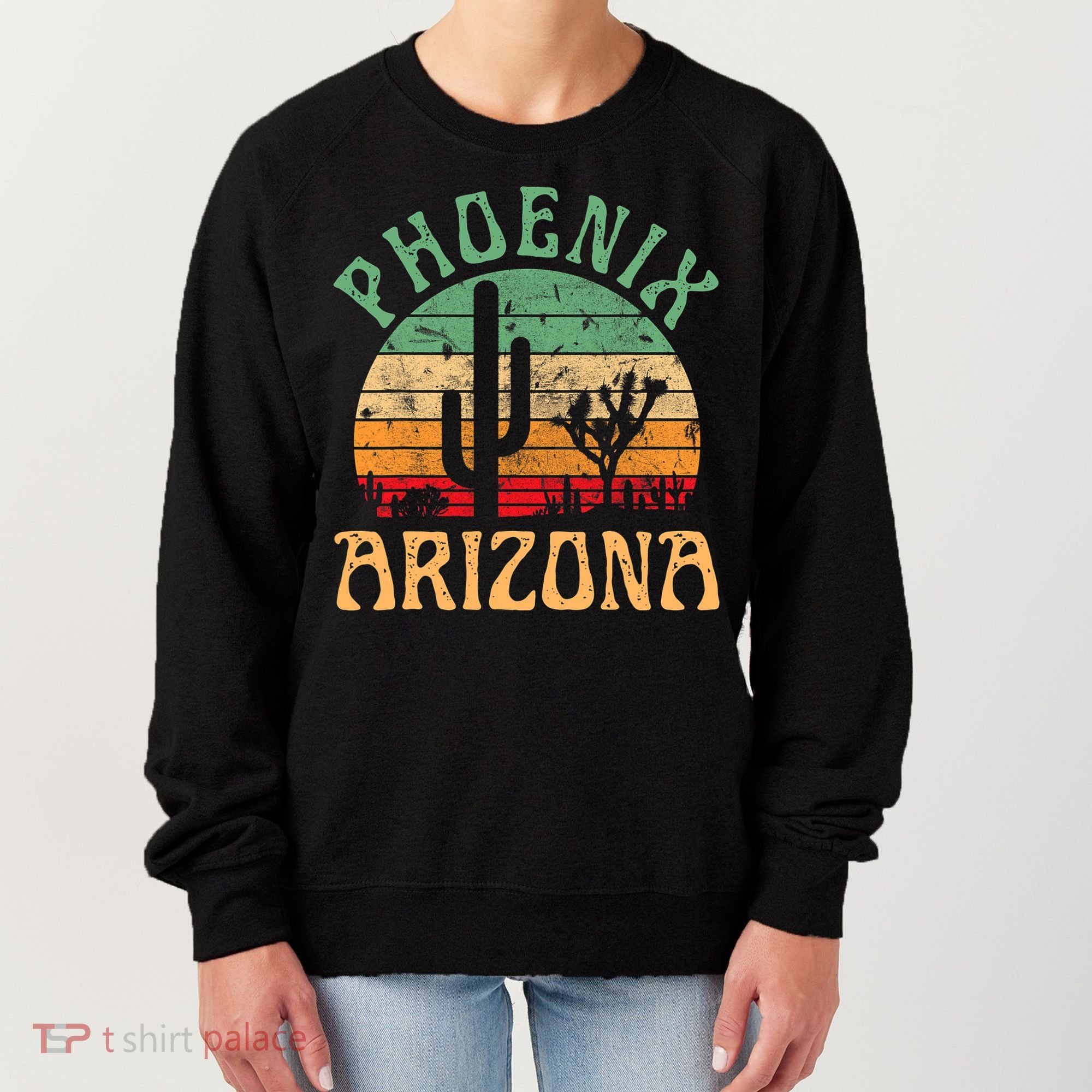Phoenix Arizona Desert Cactus Retro Sunset Outdoors Retro Women's Sweatshirt
