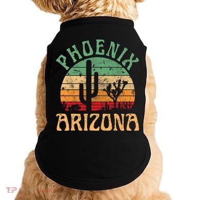 Phoenix Arizona Desert Cactus Retro Sunset Outdoors Retro Doggie Tank