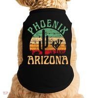 Phoenix Arizona Desert Cactus Retro Sunset Outdoors Retro Doggie Tank thumb 0