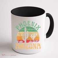 Phoenix Arizona Desert Cactus Retro Sunset Outdoors Retro Coffee Mug thumb 1