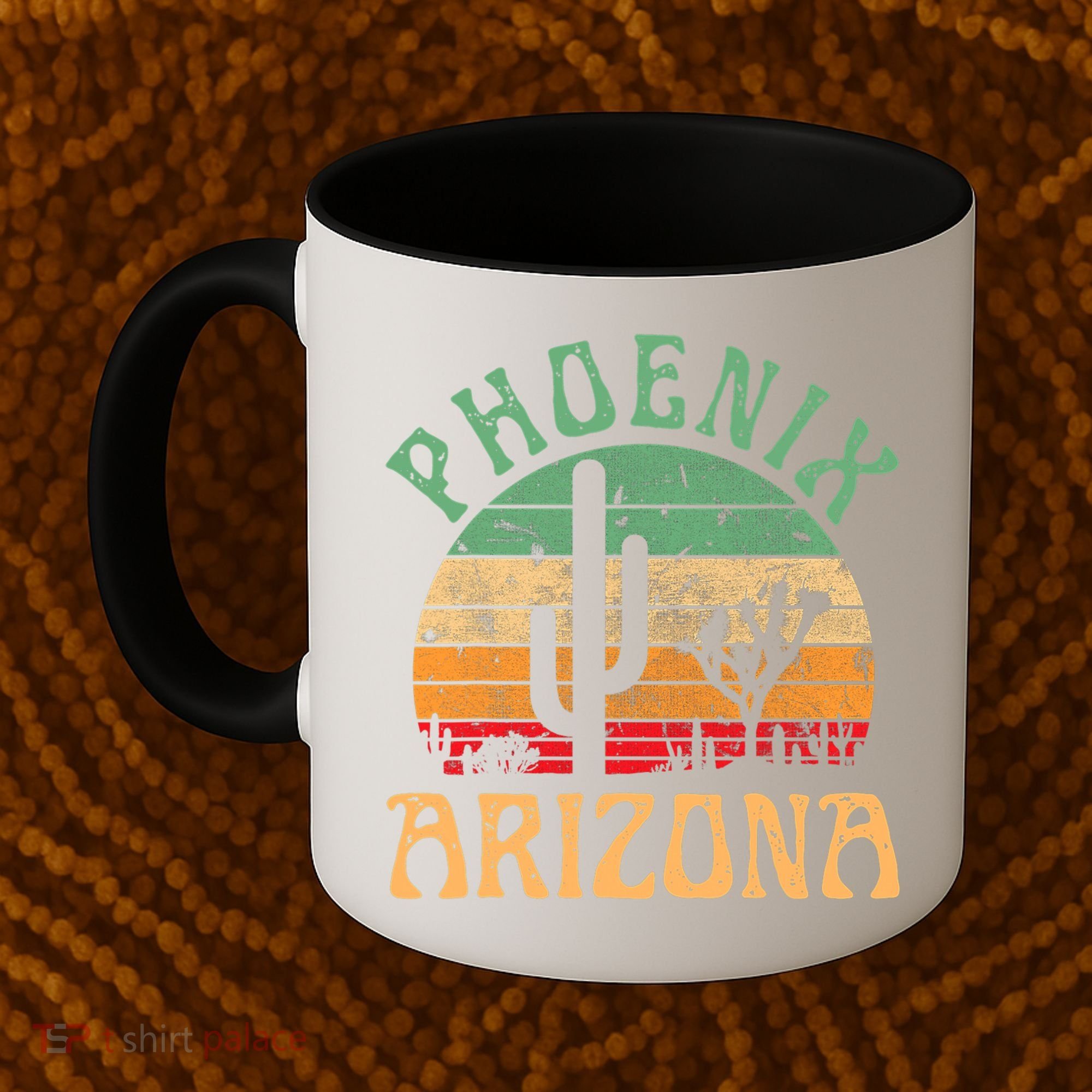 Phoenix Arizona Desert Cactus Retro Sunset Outdoors Retro Coffee Mug