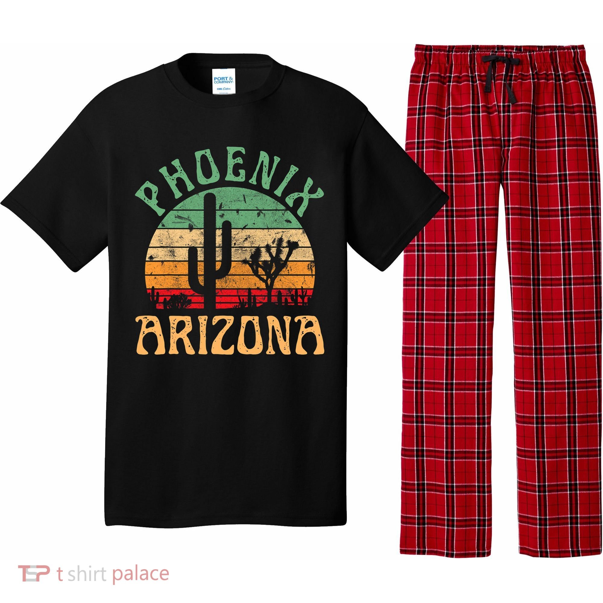 Phoenix Arizona Desert Cactus Retro Sunset Outdoors Retro Pajama Set