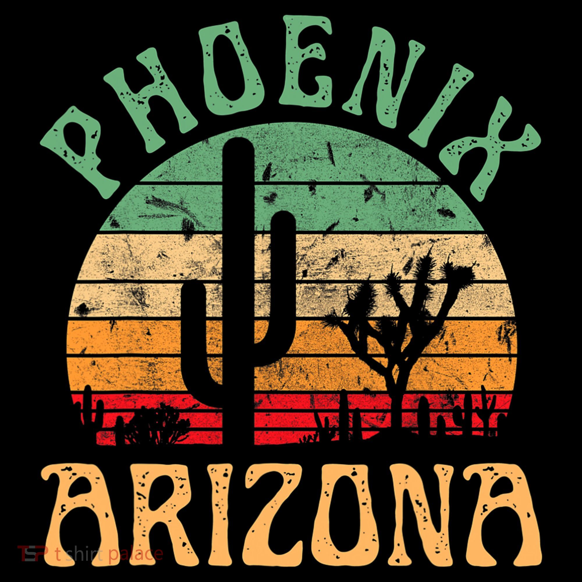 Phoenix Arizona Desert Cactus Retro Sunset Outdoors Retro Women's Hoodie