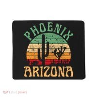 Phoenix Arizona Desert Cactus Retro Sunset Outdoors Retro Mousepad thumb 0