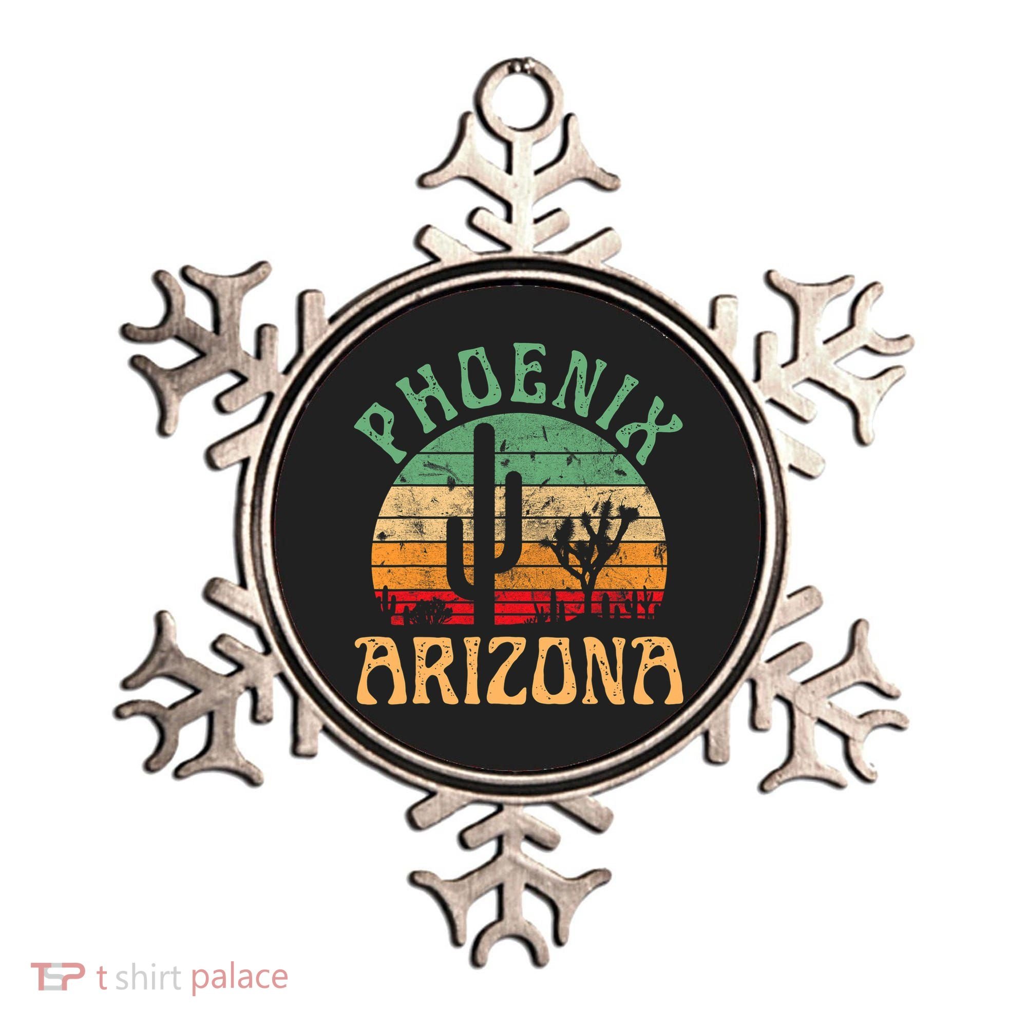 Phoenix Arizona Desert Cactus Retro Sunset Outdoors Retro Ornament