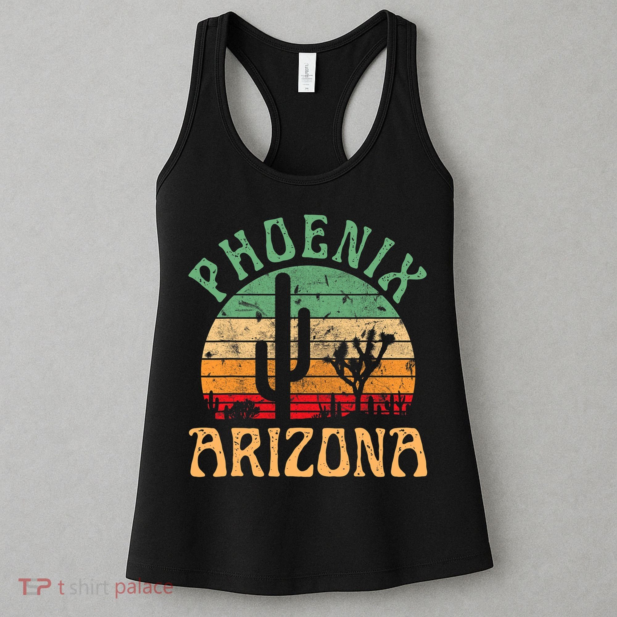 Phoenix Arizona Desert Cactus Retro Sunset Outdoors Retro Women's Tank Top