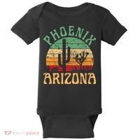 Phoenix Arizona Desert Cactus Retro Sunset Outdoors Retro Baby Bodysuit thumb 0