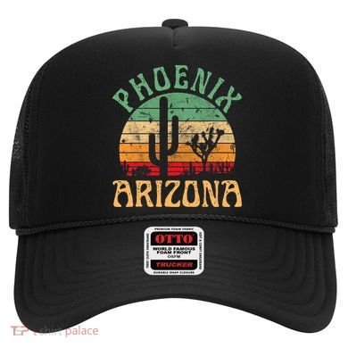 Phoenix Arizona Desert Cactus Retro Sunset Outdoors Retro Hat