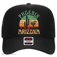 Phoenix Arizona Desert Cactus Retro Sunset Outdoors Retro Hat thumb 0