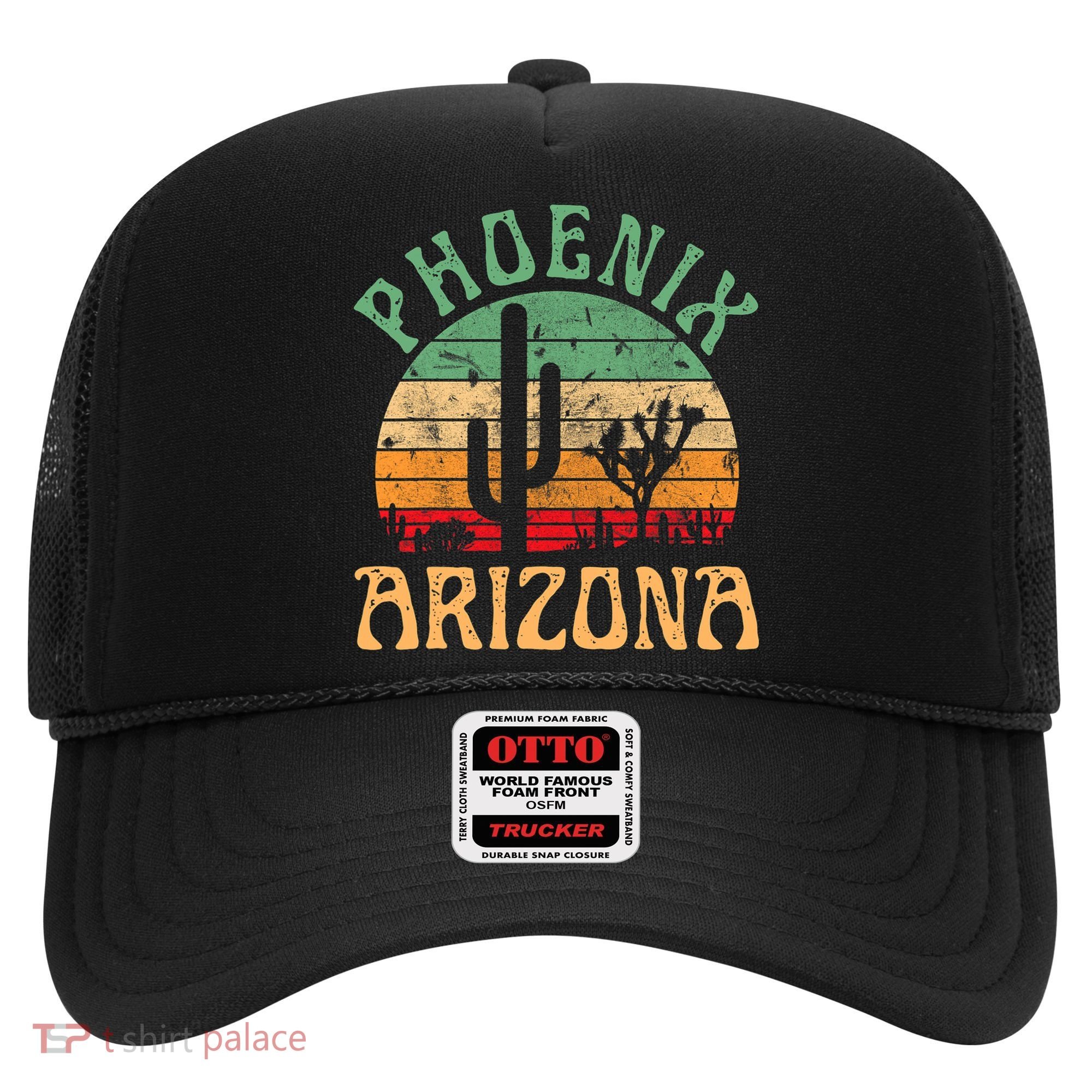 Phoenix Arizona Desert Cactus Retro Sunset Outdoors Retro Hat