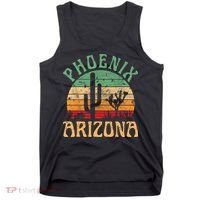 Phoenix Arizona Desert Cactus Retro Sunset Outdoors Retro Tank Top thumb 0