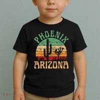 Phoenix Arizona Desert Cactus Retro Sunset Outdoors Retro Toddler T-Shirt thumb 2