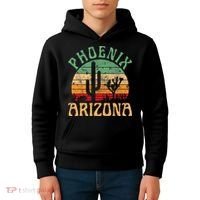Phoenix Arizona Desert Cactus Retro Sunset Outdoors Retro Kids Hoodie thumb 4
