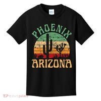 Phoenix Arizona Desert Cactus Retro Sunset Outdoors Retro Kids T-Shirt thumb 0