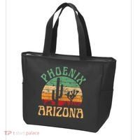 Phoenix Arizona Desert Cactus Retro Sunset Outdoors Retro Tote Bag thumb 3