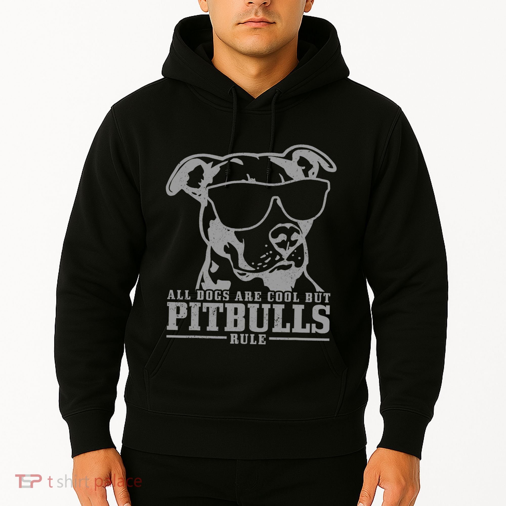 Pitbull All Dogs Are Cool Pitbulls Rule Funny Pitbull Hoodie