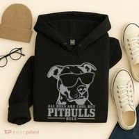 Pitbull All Dogs Are Cool Pitbulls Rule Funny Pitbull Hoodie thumb 4