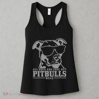 Pitbull All Dogs Are Cool Pitbulls Rule Funny Pitbull Women's Tank Top thumb 3