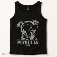 Pitbull All Dogs Are Cool Pitbulls Rule Funny Pitbull Tank Top thumb 2