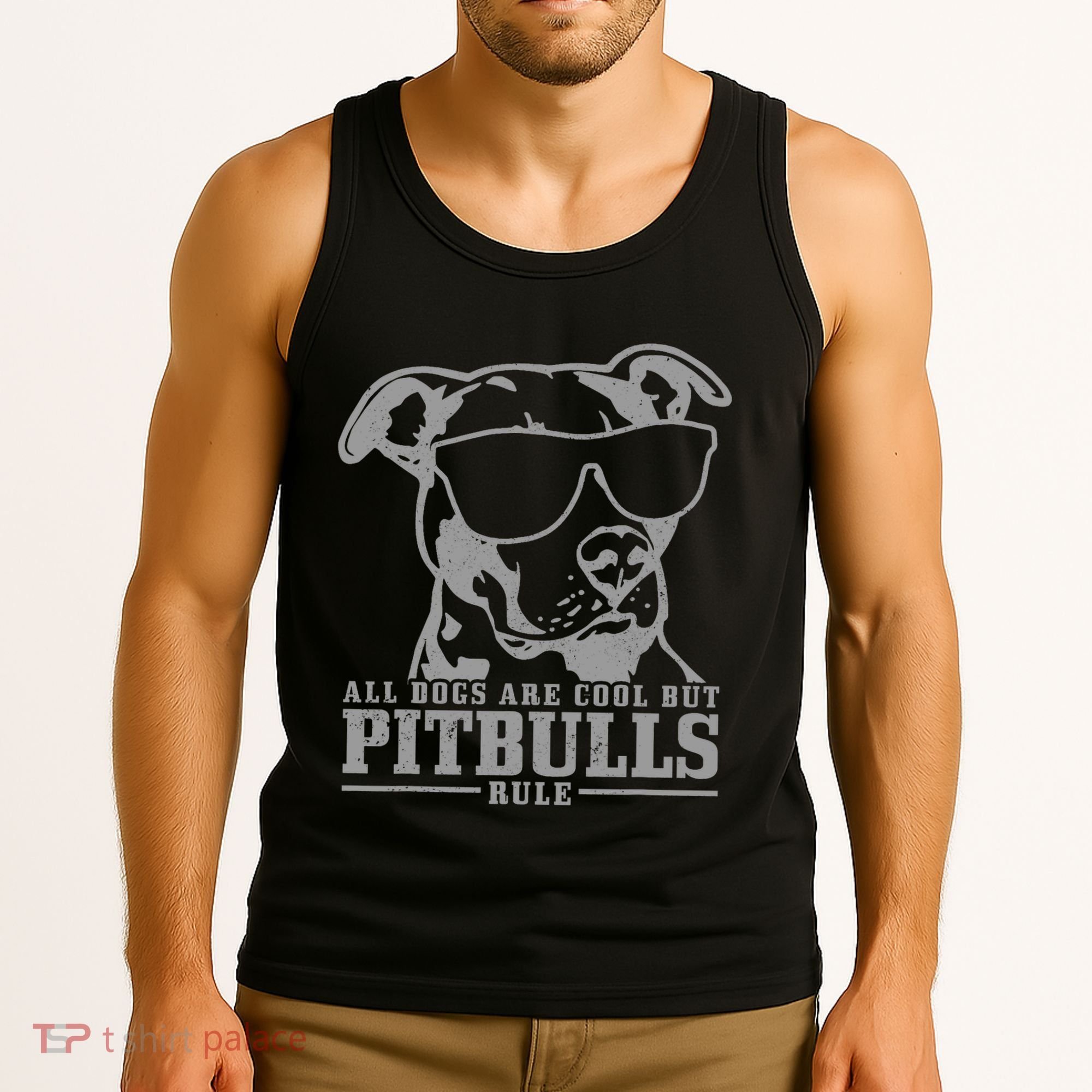 Pitbull All Dogs Are Cool Pitbulls Rule Funny Pitbull Tank Top