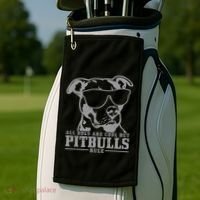 Pitbull All Dogs Are Cool Pitbulls Rule Funny Pitbull Golf Towel thumb 2