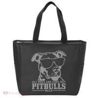 Pitbull All Dogs Are Cool Pitbulls Rule Funny Pitbull Tote Bag thumb 0