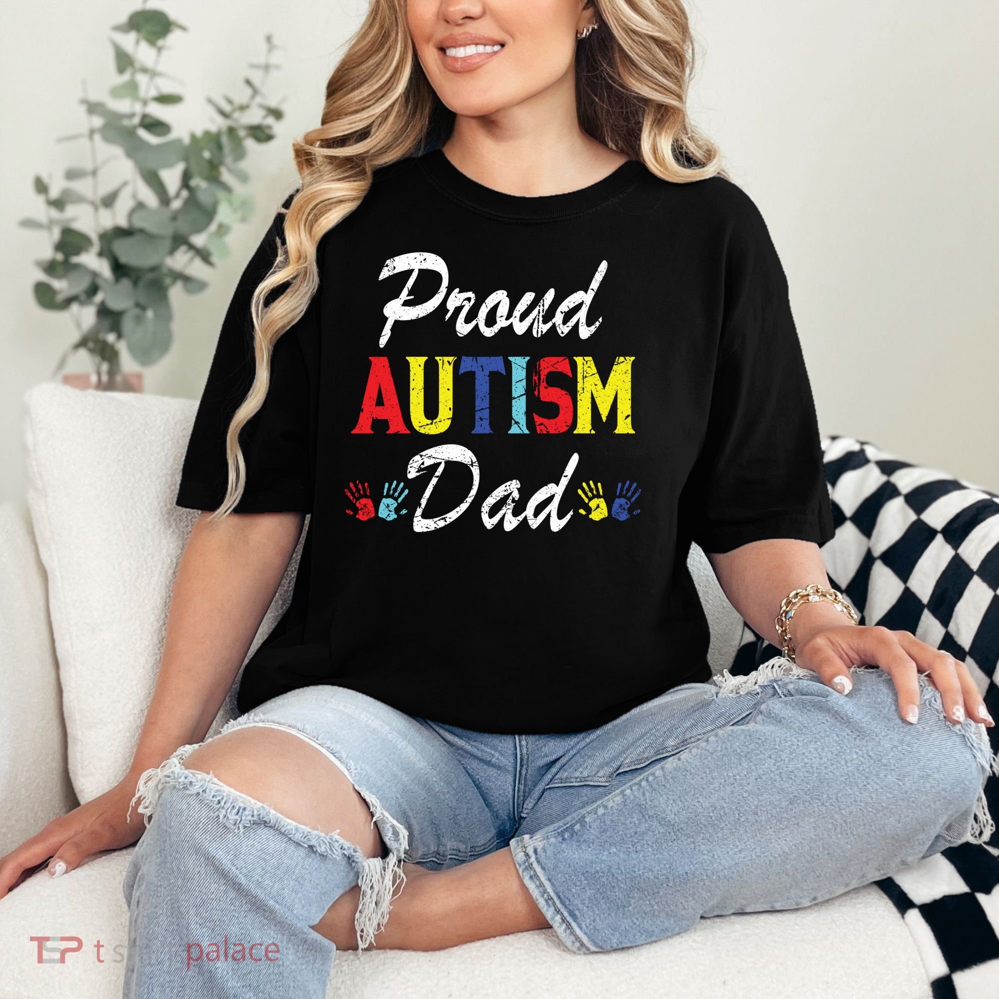 Proud Autism Dad Gift Comfort Colors T-Shirt