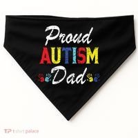 Proud Autism Dad Gift USA-Made Doggie Bandana thumb 0