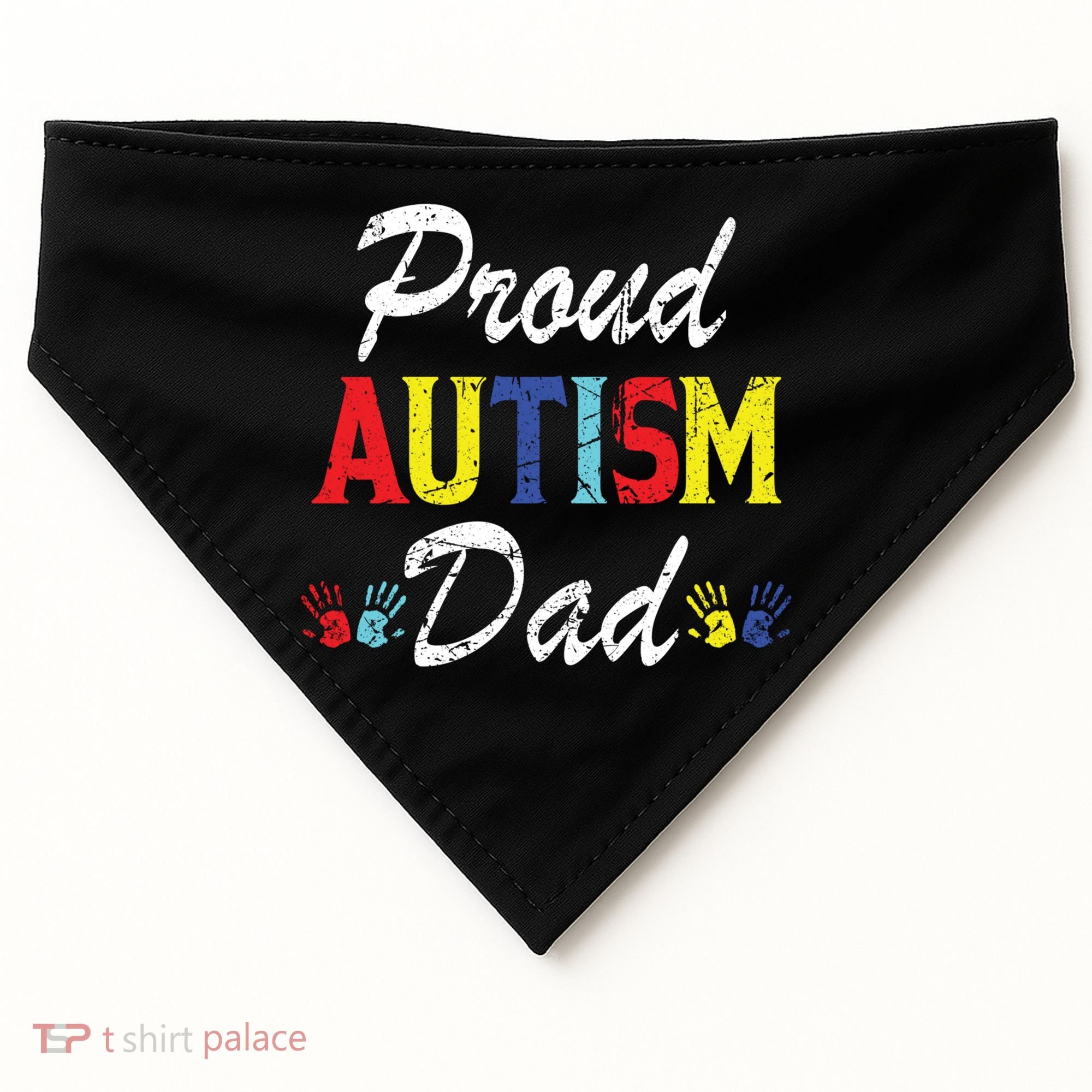 Proud Autism Dad Gift USA-Made Doggie Bandana