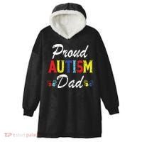 Proud Autism Dad Gift Hooded Wearable Blanket thumb 0