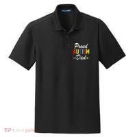 Proud Autism Dad Gift Dry Zone Grid Polo thumb 0