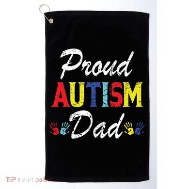 Proud Autism Dad Gift Golf Towel