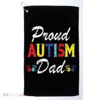 Proud Autism Dad Gift Golf Towel thumb 0